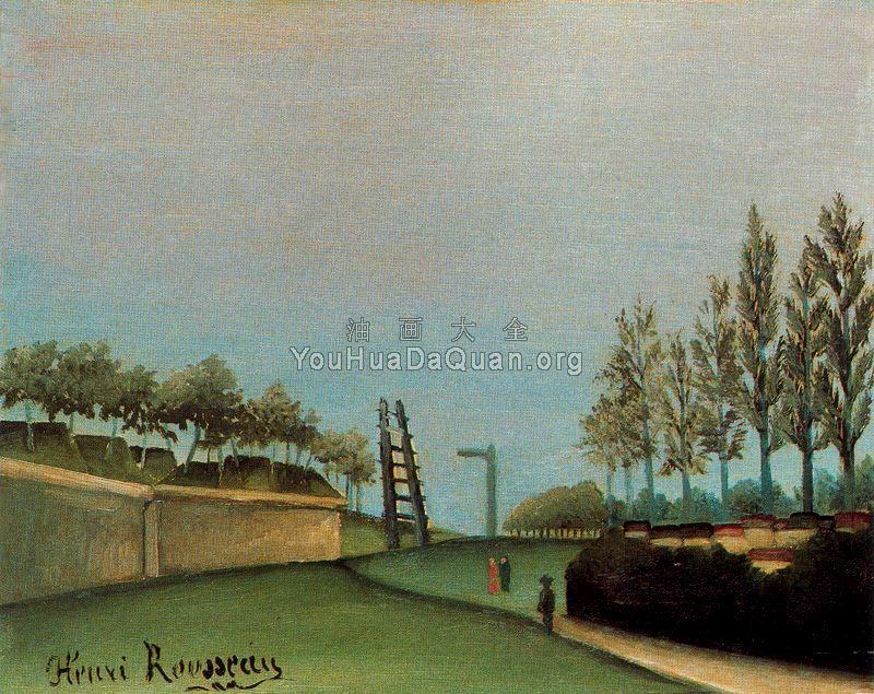 View of the Fortifications to the left of the Gate of Vanves - 亨利·卢梭